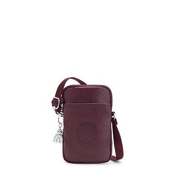 Kipling Tally Metallic Crossbody Telefon Çantası Bordo | TR 1845NW